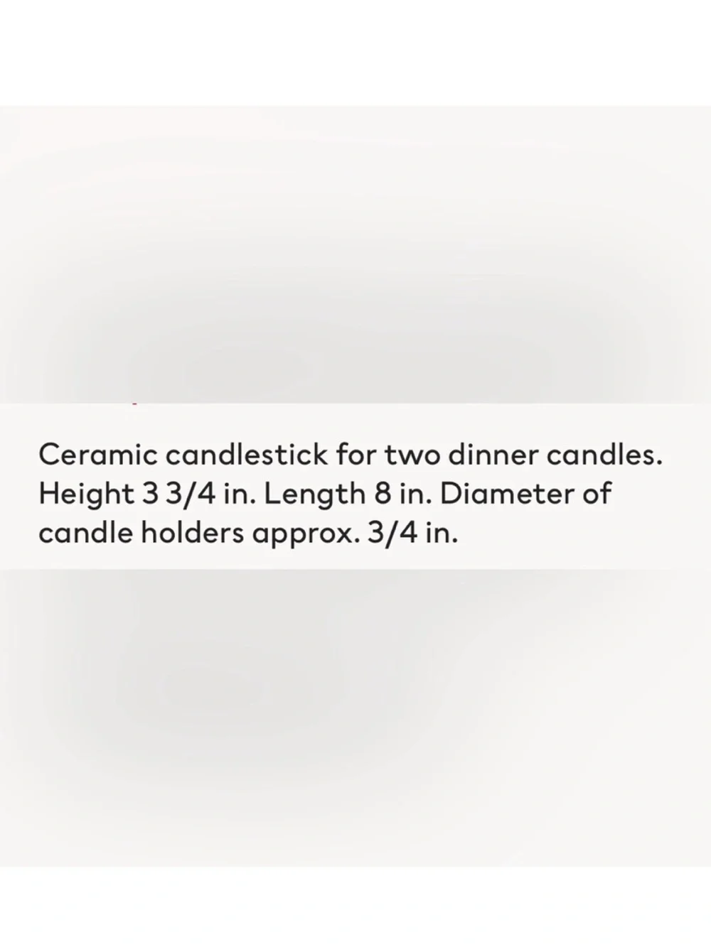 H&M ceramic stoneware candlestick holder